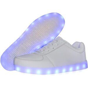 ⚡Unisex White Light Up Shoes with USB Charging Glowing Luminous LED Sneakers